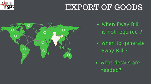 Eway Bill Rules and Requirements for Export Transactions